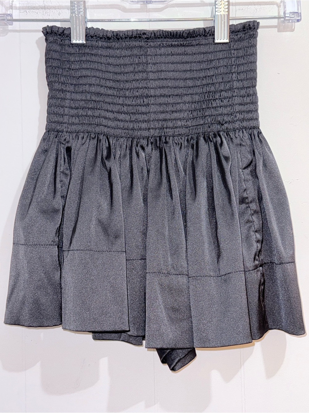 NATURAL LIFE Black Smocked Waist Mini Skirt